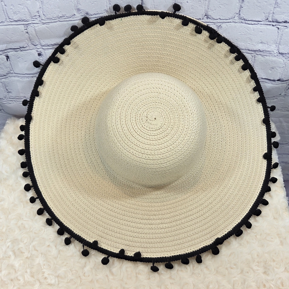 J. Crew Cream Wide Brim Hat